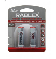 Аккумуляторы RABLEX HR6 RB-600 ( 1.2V / 600mAh / Ni-MH / AA / блистер / 2шт )