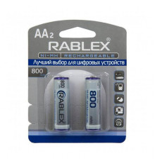 Аккумуляторы RABLEX HR6 RB-800/ 1.2V / 800mAh / Ni-MH / AA / блистер / 2шт (240 шт/ ящ)