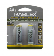 Аккумуляторы RABLEX HR6 RB-1500 ( 1.2V / 1500mAh / Ni-MH / AA / блистер / 2шт )