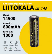 Аккумулятор 14500, LiitoKala Lii-14A, 800mah (400)