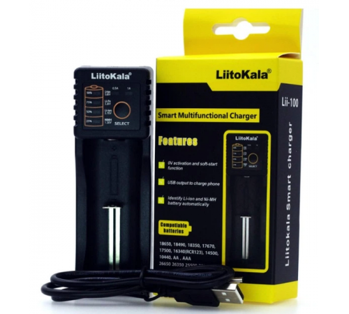 Зарядное устройство LiitoKala lii-100 для 18650 AA AAA Li-ion Li-FePO4 Mi-Nh с функцией PowerBank (100) за 311 грн