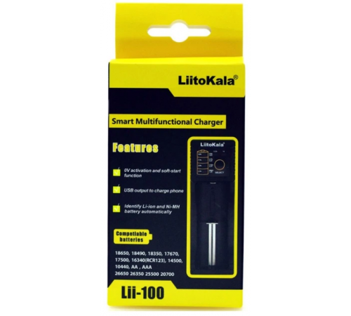 Зарядное устройство LiitoKala lii-100 для 18650 AA AAA Li-ion Li-FePO4 Mi-Nh с функцией PowerBank (100) за 311 грн