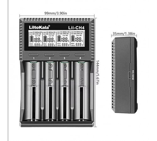 Зарядное устройство LiitoKala Lii-CH4, 4x26650 /18650 /AA / AAA (100) за 932 грн