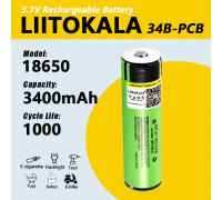 Аккумулятор 18650, LiitoKala NCR 34B-PCB, 3400mAh, С ЗАЩИТОЙ (400)