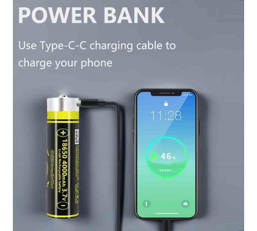 Аккумулятор 18650, LiitoKala USB-King4000, 4000mAh (400) за 466 грн