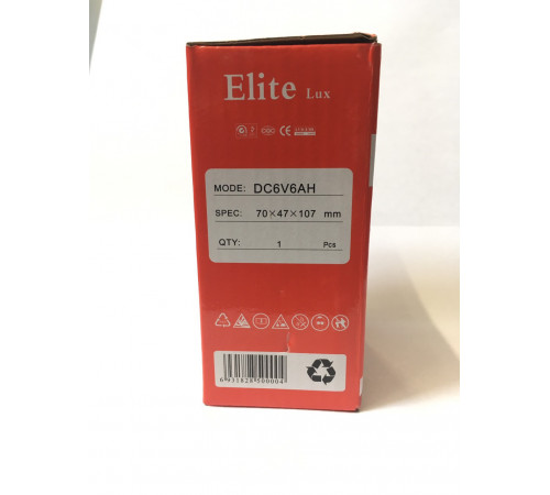 Аккумуляторы Elite DC-6V 6AH/ 20HR ART-0004 за 468 грн