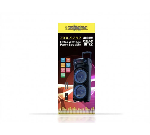 Акустична переносна колонка ZXX-9292/ 8003 60Вт 10" 72х43х34см TWS/FM/USB/BT/REC/EQ/LED/2MIC за 13186 грн