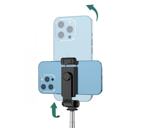 Селфи палка штатив-монопод для телефона с Bluetooth пультом Selfie Stick R1 черный