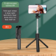 Селфи палка штатив-монопод для телефона с Bluetooth пультом Selfie Stick R1 черный