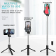 Селфи палка штатив-монопод для телефона с Bluetooth пультом Selfie Stick R1 черный