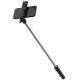 Селф палка, штатив-монопод для телефона с Bluetooth пультом и LED светом Selfie Stick DF-01S AND 5222 (черный)
