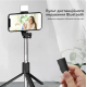 Селф палка, штатив-монопод для телефона с Bluetooth пультом и LED светом Selfie Stick DF-01S AND 5222 (черный)