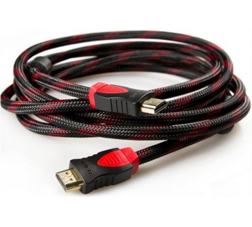 Кабель HDMI-HDMI Donli оплетка, фериты, усиленный 5 м (4866lmn/yop)