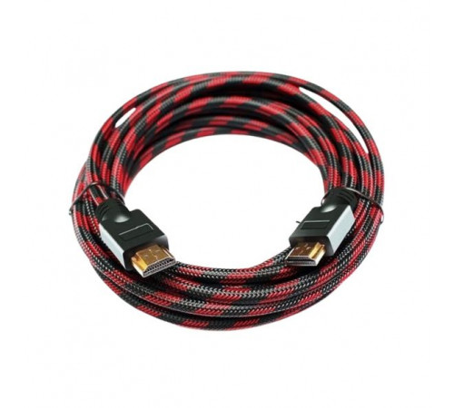 Кабель HDMI-HDMI Donli оплетка, фериты, усиленный 5 м (4866lmn/yop)