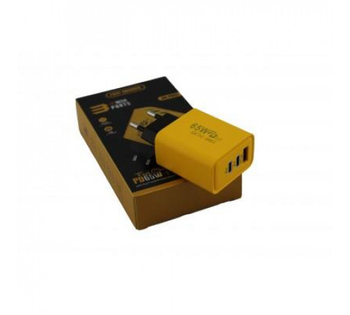 Адаптер USB та 2 TYPE C 65W