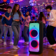 Портативна акустика ZXX-5590 100Вт / Bluetooth Колонка 88х32х32см / Акумуляторна, акустична система / Караока колонка з підсвічуванням + 2 мікрофони за 10771 грн