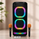 Колонка BTS-2120 Bluetooth / Акустическая система с двумя беспроводными микроонами / Караоке-колонка