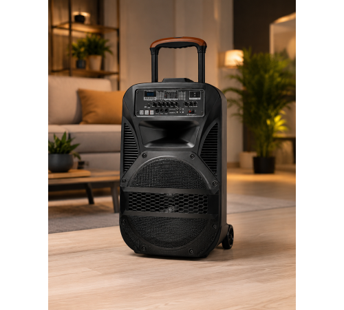 Портативна колонка BT 115 / Портативна колонка Su-Kam BT115D / Bluetooth, USB, FM акустична система караоке-система за 9354 грн