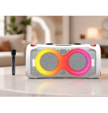 Портативная акустика ZXX-8082 / Аккумуляторная музыкальная колонка с Bluetooth и микрофоном / Портативная колонка-караоке 60 Вт