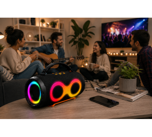 Колонка Charce 6 LED Bluetooth / Акустика 50Вт