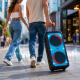 Портативна акустика ZXX-1095 80Вт / Колонка 2×8дюйма Bluetooth/USB/TF/AUX, FM, LED / Переносна музична колонка з мікрофоном для караоке за 6059 грн