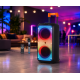 Портативна акустика ZXX-1095 80Вт / Колонка 2×8дюйма Bluetooth/USB/TF/AUX, FM, LED / Переносна музична колонка з мікрофоном для караоке за 6059 грн