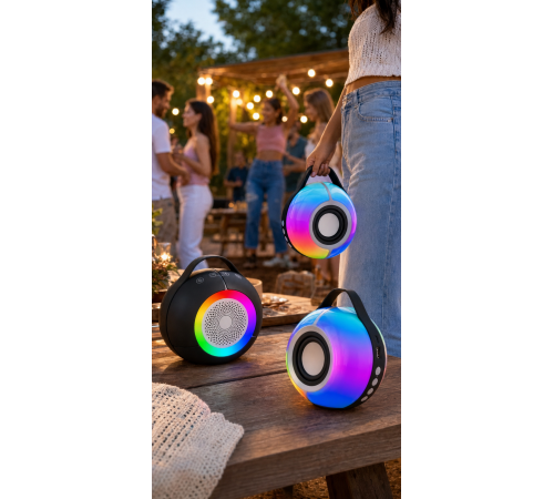 Колонка Bluetooth SY-333 / Аккумуляторная колонка с LED подсветкой / Акустическая колонка переносная