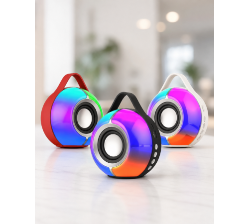 Колонка Bluetooth SY-333 / Аккумуляторная колонка с LED подсветкой / Акустическая колонка переносная