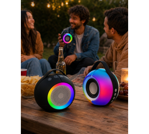 Колонка Bluetooth SY-333 / Аккумуляторная колонка с LED подсветкой / Акустическая колонка переносная