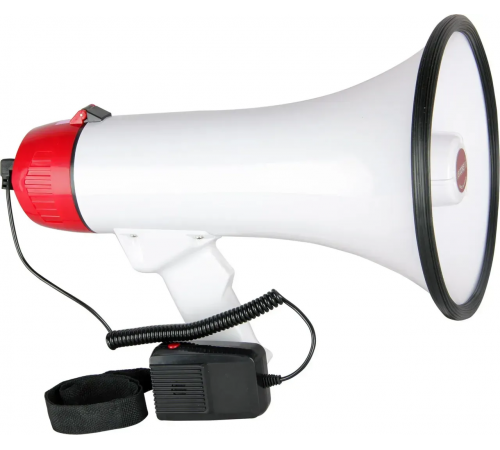 Мегафон громкоговоритель, ручной рупор с диктофоном и сиреной MEGAPHONE ER-55 12v