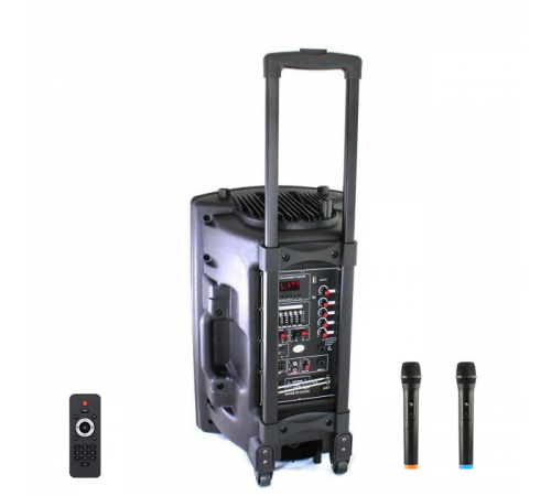 Портативная колонка Su-Kam BT 150D + 2 микрофона 12v220v