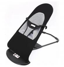Крісло-шезлонг скачалка Baby Recliner Chair дитячий, чорний