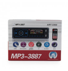 Автомагнитола MP3 3887/ 3360 ISO 1DIN сенсорный дисплей (20 шт/ящ)