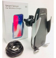 Универсальный автомобильный держатель для телефона HOLDER S5/5373 Wireless charge+Sensor (100 шт)