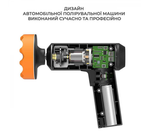 Ручная полировочная машинка Lesko LY-02 для авто аккумуляторная для полировки чистки машины 3 диска USB