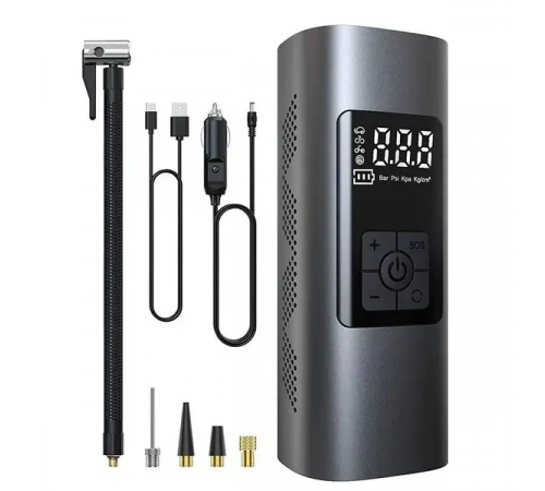 Аккумуляторный электрический воздушный насос Neakhmer 12V 6000 мАч Black