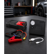 Автомобільний пусковий пристрій для акумулятора JUMP STARTER 69800mah + Компрессор / Пусковий пристрій для авто / Бустер