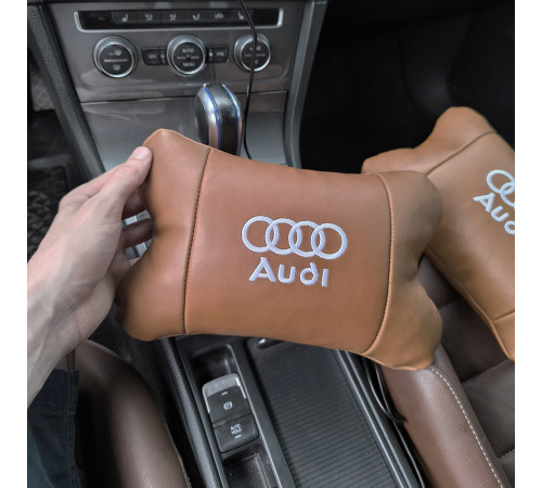 Подушка для поддержания головы Audi Ауди, Подарок мужчине водителю, Автоподушки с логотипом MH-20