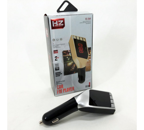 Автомобильный FM трансмиттер модулятор H15 Bluetooth MP3, Блютуз модулятор в машину. Цвет: серебряный PT-74