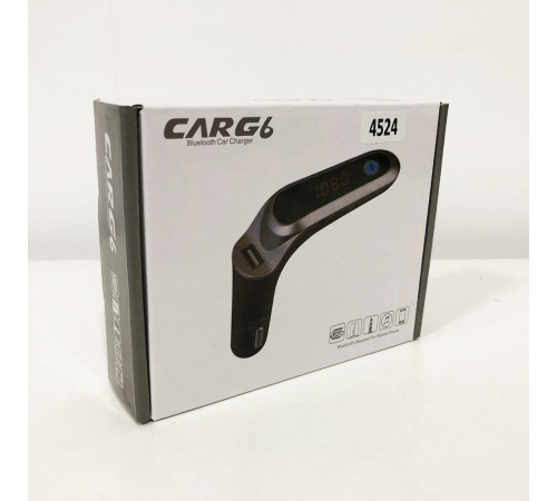 FM модулятор CAR G6 Bluetooth USB AUX MicroSD трансмітер, блютуз модулятор у машину. Колір: чорний EA-57 за 244 грн