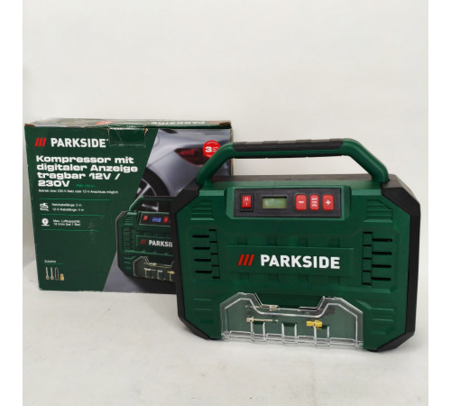 Автомобильный компрессор 12/220в Parkside PMK 150 A1 компрессор для подкачки колёс FP-96