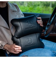 Автомобильная подушка для шеи с лого Mercedes-Benz Мерседес, Сувенирные автомобильные подушки WQ-48
