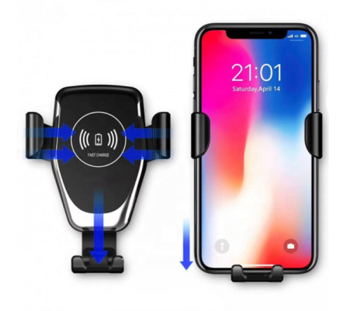 Держатель для телефона в машину HOLDER WC1 HZ Wireless charger c беспроводной зарядкой 10 Вт IJ-23