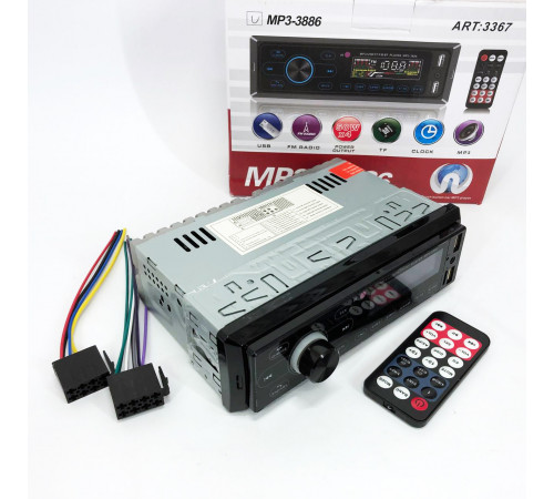 Магнитола машина 1din MP3 3886 ISO 1DIN, Авто магнитола, Штатный магнитофон, Usb для штатной магнитолы XR-32