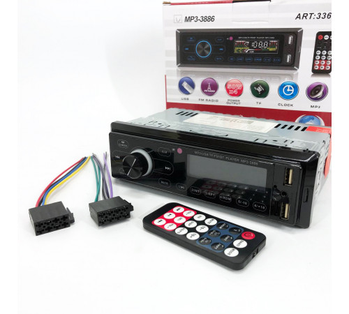 Магнитола машина 1din MP3 3886 ISO 1DIN, Авто магнитола, Штатный магнитофон, Usb для штатной магнитолы XR-32