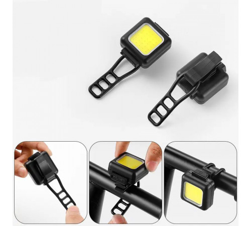 Фонарик для велосипеда FT-3028-COB, Яркий передний фонарь для велосипеда Фара led KQ-13