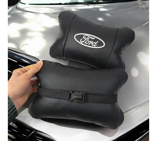 Подушка подголовник для поездок в машине Ford, Подушка для салона авто под голову поездок ZA-51