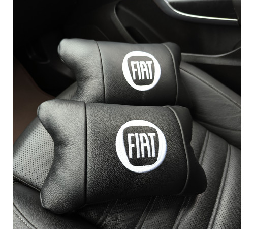 Оригинальный подарок автомобилисту Fiat, Подушка подголовник на сиденье машины, Автоподушка подарок CU-75