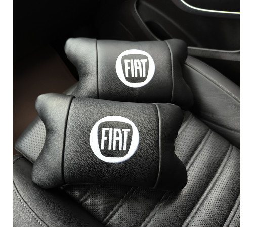 Оригинальный подарок автомобилисту Fiat, Подушка подголовник на сиденье машины, Автоподушка подарок CU-75