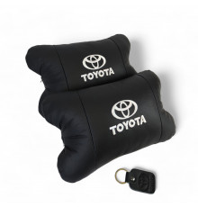 Автомобильная подушка для шеи с лого Toyota, Подушка для салона авто под голову поездок VI-79